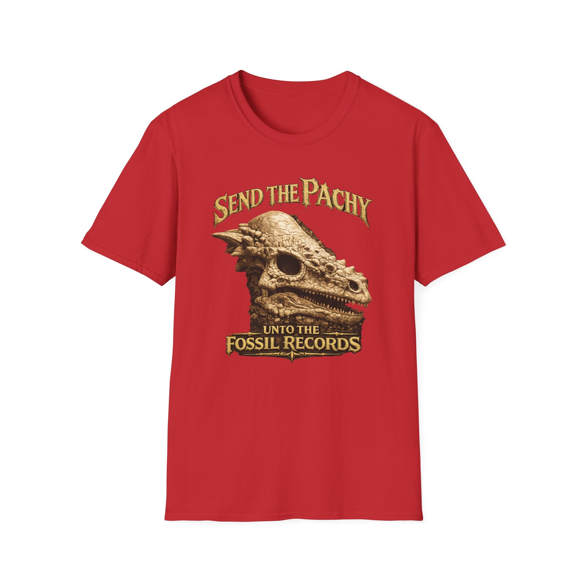 T-Shirt — "Send The Pachy unto the Fossil Records" Pachy Skull