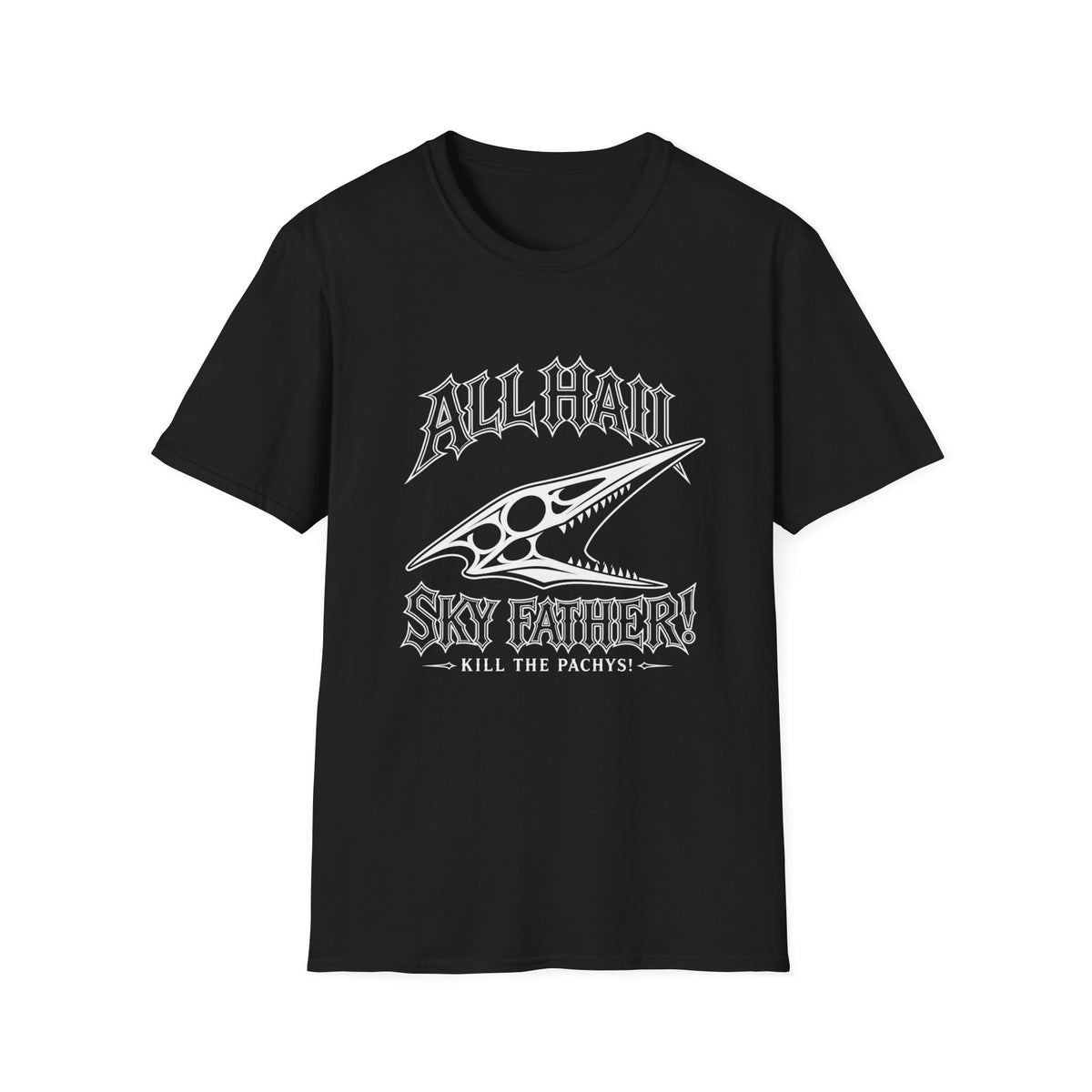 All Hail Sky Father T-Shirt — "All Hail Sky Father" Dinosaur Graphic Tee