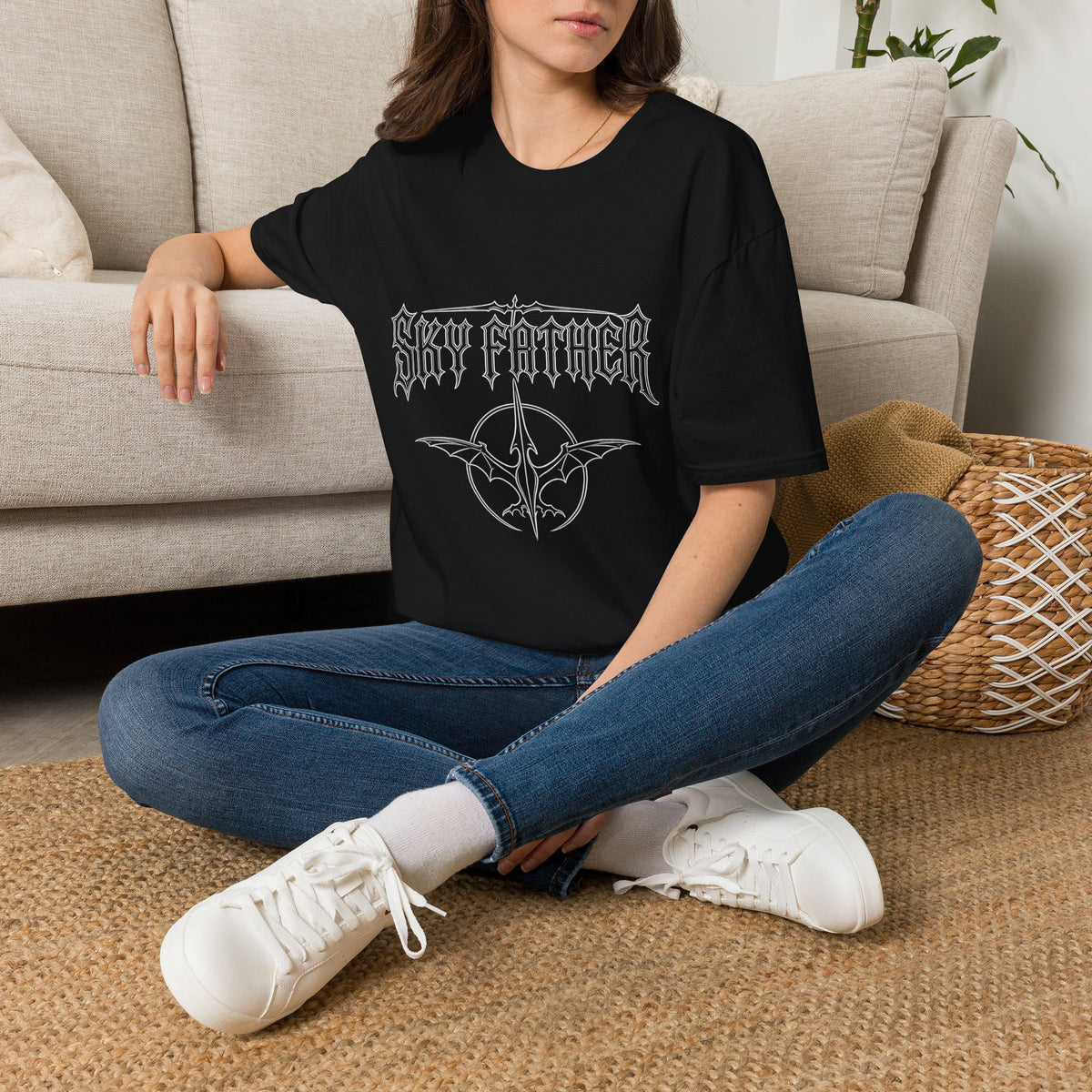 Sky Father T-Shirt — Gothic Band-Style Graphic Tee