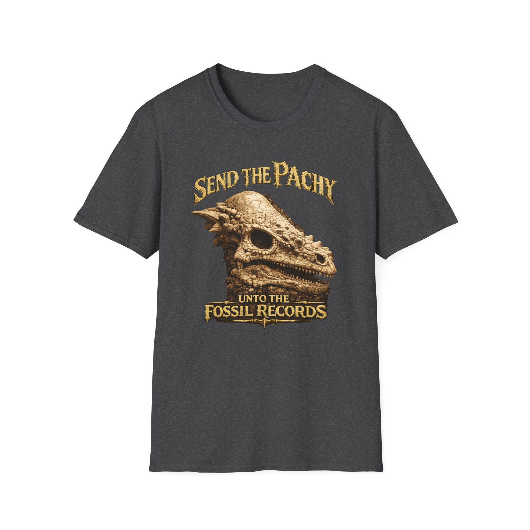 T-Shirt — "Send The Pachy unto the Fossil Records" Pachy Skull