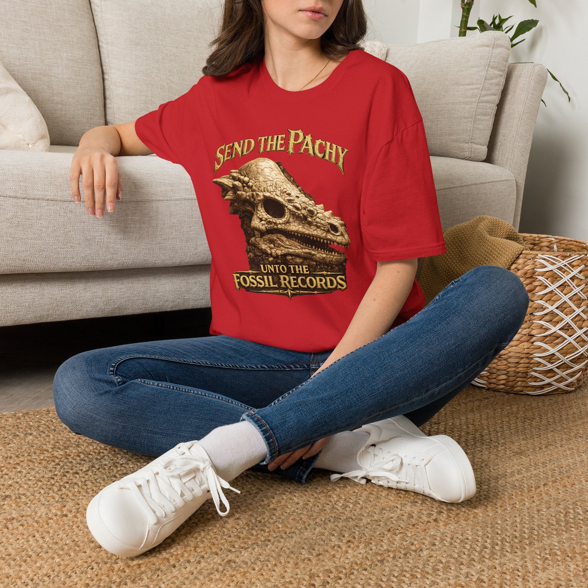 T-Shirt — "Send The Pachy unto the Fossil Records" Pachy Skull